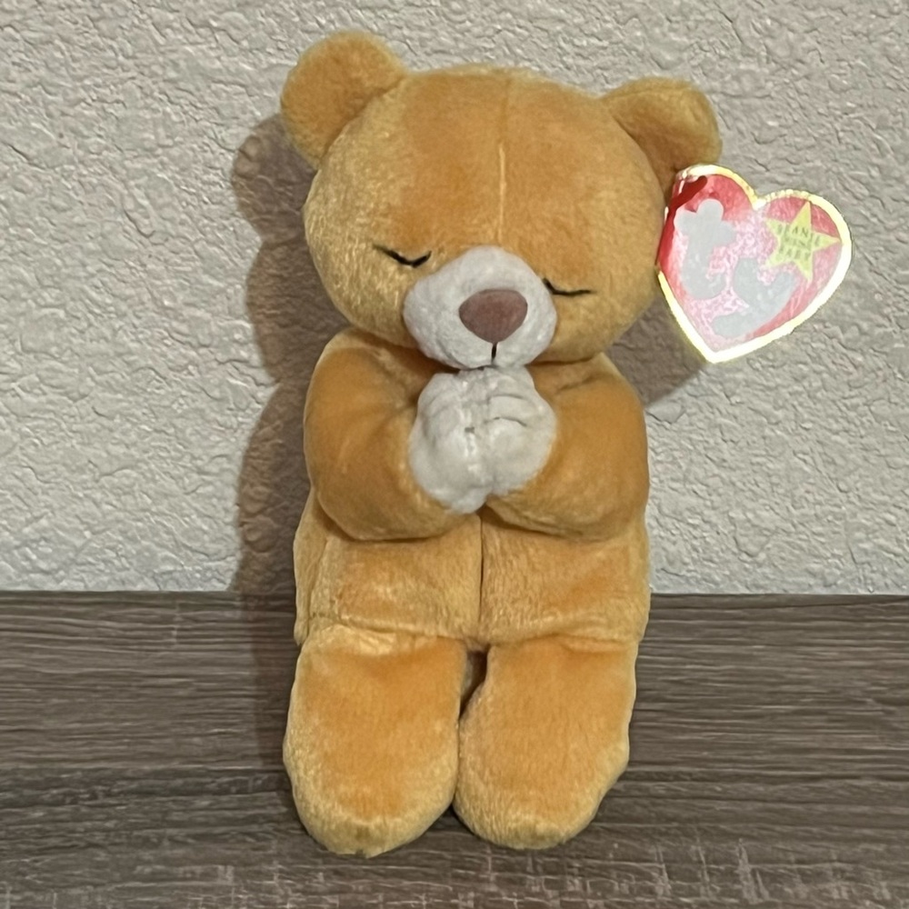 TY Original Beanie Baby Hope Kneeling Praying Bear